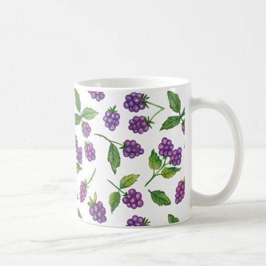 Paarse bessen Aangepaste achtergrondkleur Koffiemok (Rechts)
