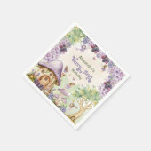 Paarse bessen eerste fee eerste verjaardag servet (Hoek)