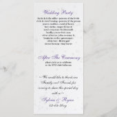 paarse bessen elegante winter Wedding programma Programmakaart (Achterkant)