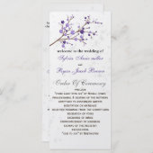 paarse bessen elegante winter Wedding programma Programmakaart (Voorkant / Achterkant)