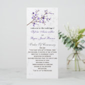 paarse bessen elegante winter Wedding programma Programmakaart (Staand voorkant)