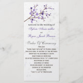 paarse bessen elegante winter Wedding programma Programmakaart (Voorkant)