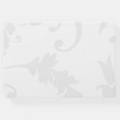 Paarse bessen en grijze Damask Wedding Gastenboek (Achterkant)