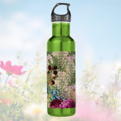 Paarse bessen en Rozen op Newsprint Ephemera Waterfles