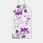 Paarse beste mam ooit cadeau Labels Cadeaulabel (Voorkant)