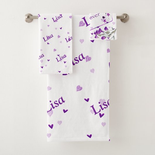 Paarse beste mama ooit - badhanddoekset bad handdoek (Insitu)