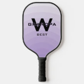Paarse Beste Opa Monogramed Pickleball Paddle (Voorkant)