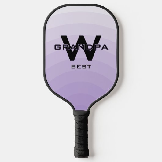 Paarse Beste Opa Monogramed Pickleball Paddle (Voorkant)