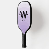 Paarse Beste Opa Monogramed Pickleball Paddle (Links)