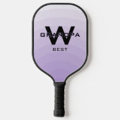 Paarse Beste Opa Monogramed Pickleball Paddle (Achterkant)