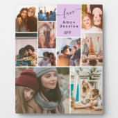 Paarse Beste vrienden, script 10 foto collage Fotoplaat (Voorkant)