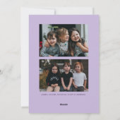 Paarse beter laat dan nooit Nieuwjaarskaart Feestdagenkaart (Achterkant)