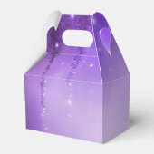 Paarse betoverde bos fantasie bruiloft gunst bedankdoosjes (Achterkant)