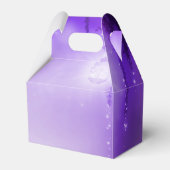 Paarse betoverde bos fantasie bruiloft gunst bedankdoosjes (Voorkant Zijde)