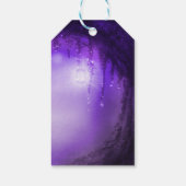 Paarse betoverde bos fantasie bruiloft gunst cadeaulabel (Achterkant)