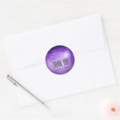 Paarse betoverde bos fantasie bruiloft gunst ronde sticker (Envelop)
