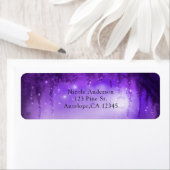 Paarse betoverde Forest Fantasy bruiloft uitnodigi Etiket (Insitu)
