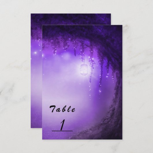 Paarse betoverde Kaart van het bodentafel (Voorkant / Achterkant)