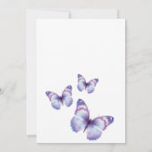 Paarse betoverde tuin fee baby shower kaart (Achterkant)