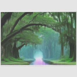 Paarse betoverende Bayou Louisiana Decoupage Tissuepapier