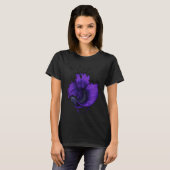 Paarse Betta Vis met Kristallen T-shirt (Voorkant volledig)