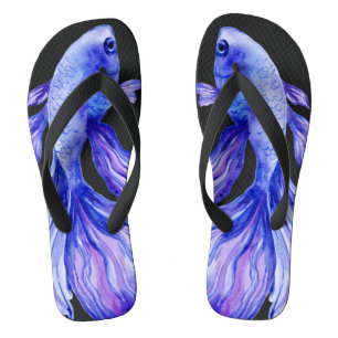Paarse Betta Vis Slippers Teenslippers