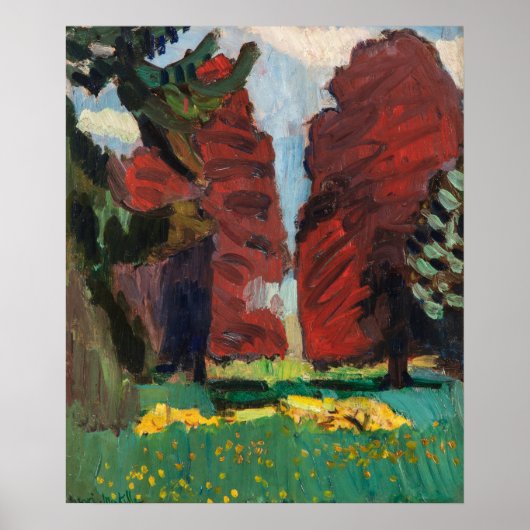 Paarse beukenbomen van Matisse Poster (Voorkant)