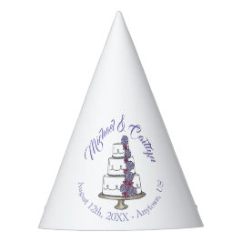 Paarse Bevroren Rozen Berichte Floral Wedding Cake Feesthoedjes