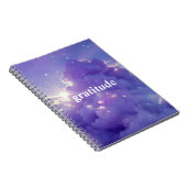 Paarse bewolkte esthetische dankbaarheidsdagboek notitieboek (Rechterzijde)