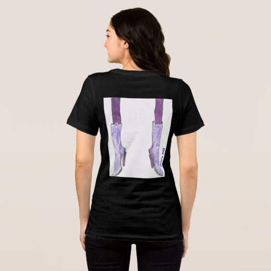 Paarse bewustheid Tri-Blend shirt (Achterkant volledig)