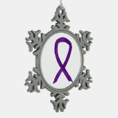 Paarse bewustmakingsacties rond de charm Holiday Tin Sneeuwvlok Ornament (Links)