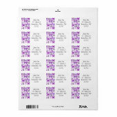 Paarse bewustmakingsbotervliegen etiket (Full Sheet)