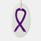 Paarse bewustmakingscampagnes rond de feestdag keramisch ornament (Rechts)
