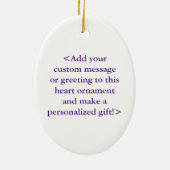 Paarse bewustmakingscampagnes rond de feestdag keramisch ornament (Achterkant)