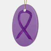 Paarse bewustmakingscampagnes rond de feestdag keramisch ornament (Links)