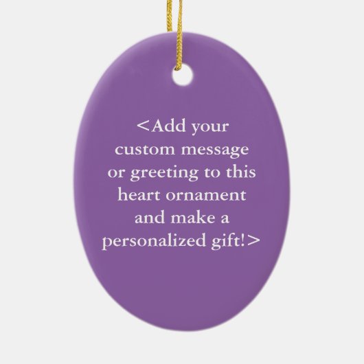 Paarse bewustmakingscampagnes rond de feestdag keramisch ornament (Achterkant)