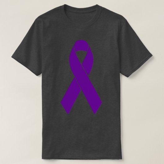 Paarse bewustmakingslint 1 t-shirt (Design voorkant)