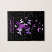 Paarse bewustmakingslint: Alzheimer Legpuzzel (Horizontaal)