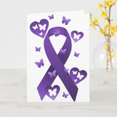 Paarse bewustmakingslint kaart (Gele Bloem)