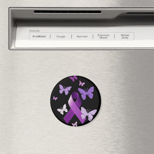 Paarse bewustmakingslint magneet (Insitu (Vaatwasser))