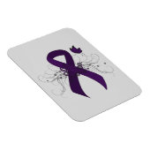 Paarse bewustmakingslint met vlinder magneet (Rechterzijde)