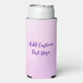 Paarse bewustmakingslint seltzer blikjeskoeler (Seltzer Achterkant)