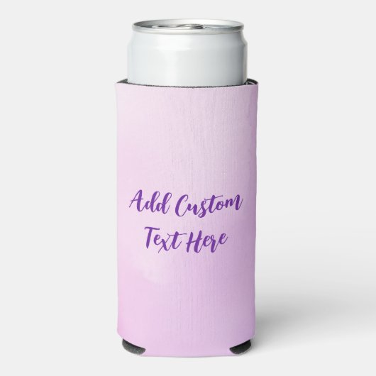 Paarse bewustmakingslint seltzer blikjeskoeler (Seltzer Achterkant)