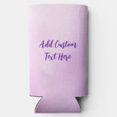 Paarse bewustmakingslint seltzer blikjeskoeler (Achterkant)