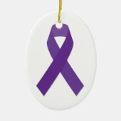 Paarse bewustmakingsorganisatie keramisch ornament (Voorkant)