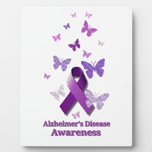 Paarse bewustwording Lint: Alzheimer Fotoplaat (Voorkant)