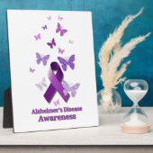 Paarse bewustwording Lint: Alzheimer Fotoplaat (Zijkant)
