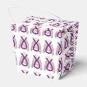 Paarse bewustwording Ribbon Angel haalt pleisters  Bedankdoosjes (Achterkant)