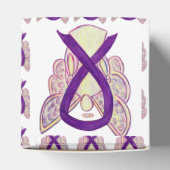 Paarse bewustwording Ribbon Angel Party Favor Boxe Bedankdoosjes (Bovenkant)
