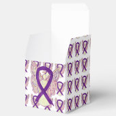 Paarse bewustwording Ribbon Angel Party Favor Boxe Bedankdoosjes (Geopend)